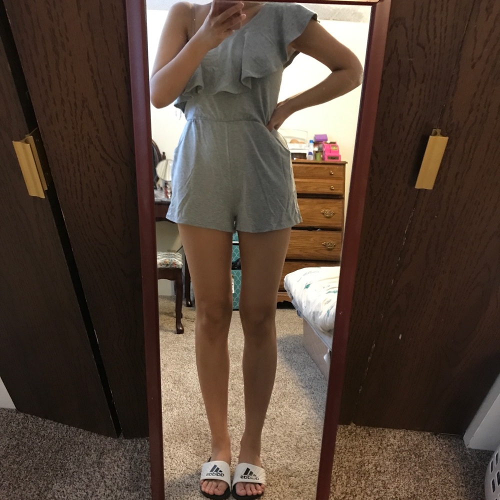 One shoulder romper